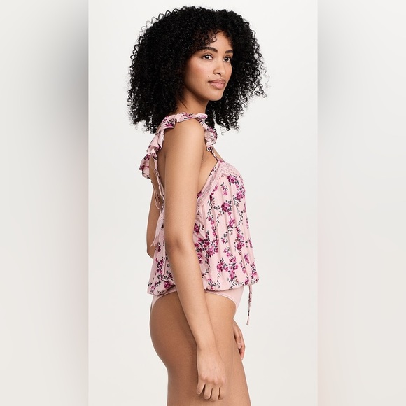 Free People Take It Away Pink Floral Bodysuit - Picture 8 of 14